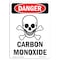 Signmission OSHA Danger Sign, 10" Height, Rigid Plastic, Carbon Monoxide, Portrait, V-1054 OS-DS-P-710-V-1054 - alternate 1